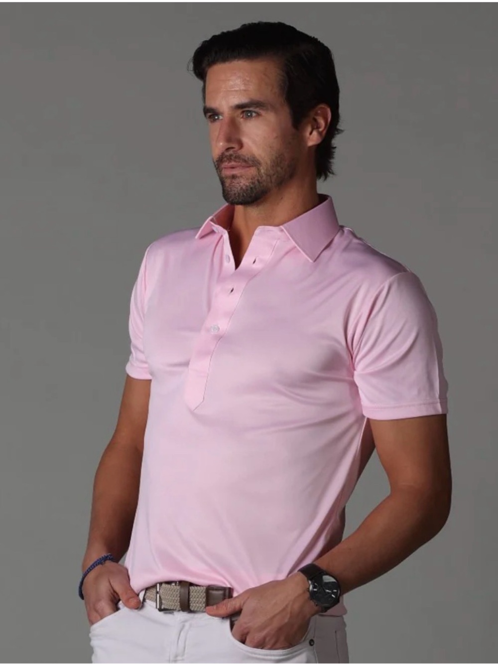 Collars & Co Pink Polo Shirt X-Large Dress Collar Performance NWOT